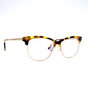 TOM FORD TF5546-B 056 BLUE BLOCK HAVANA EYEGLASSES